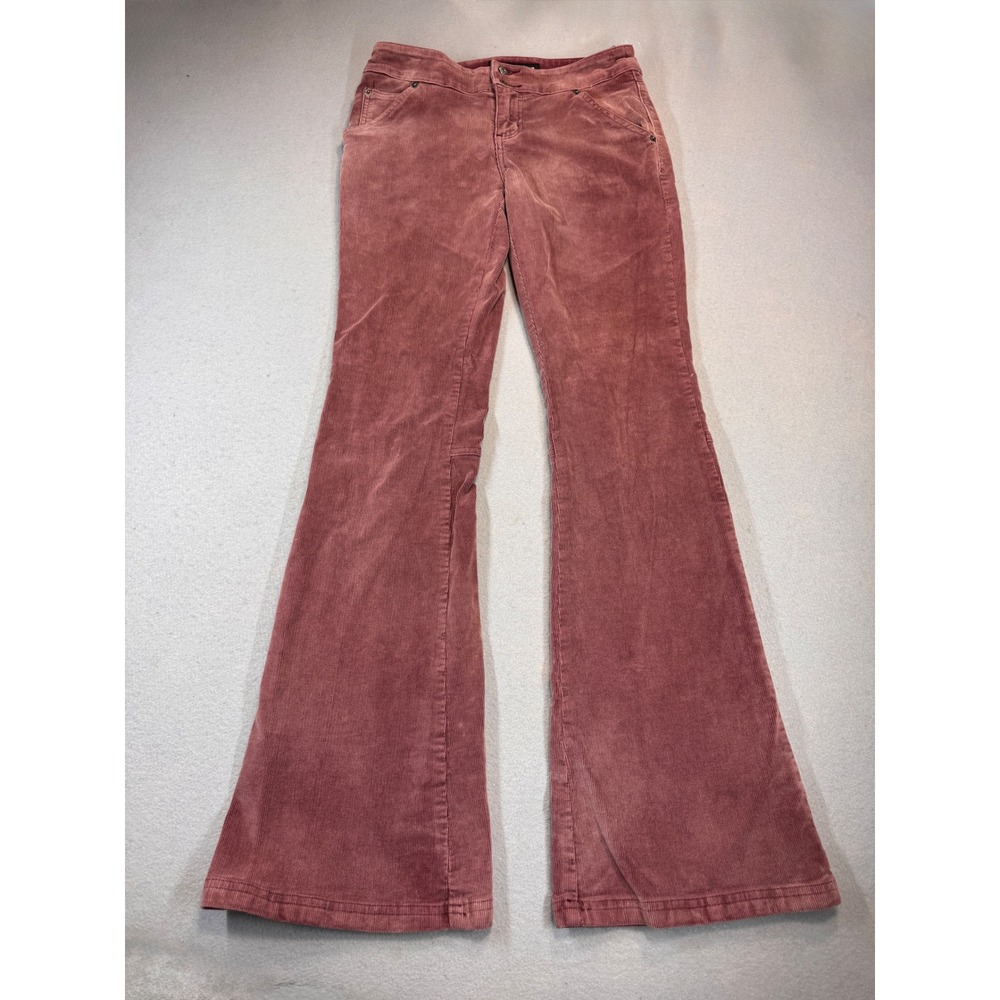 Guess Jeans Womens 27 Mauve Pink Corduroy Flare Pants Low Rise Y2K 42014RG